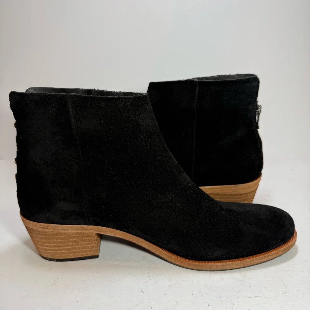 NWOT Kork-Ease Kecia Black Suede‎ Ankle Boots Women's Size 10 Leather